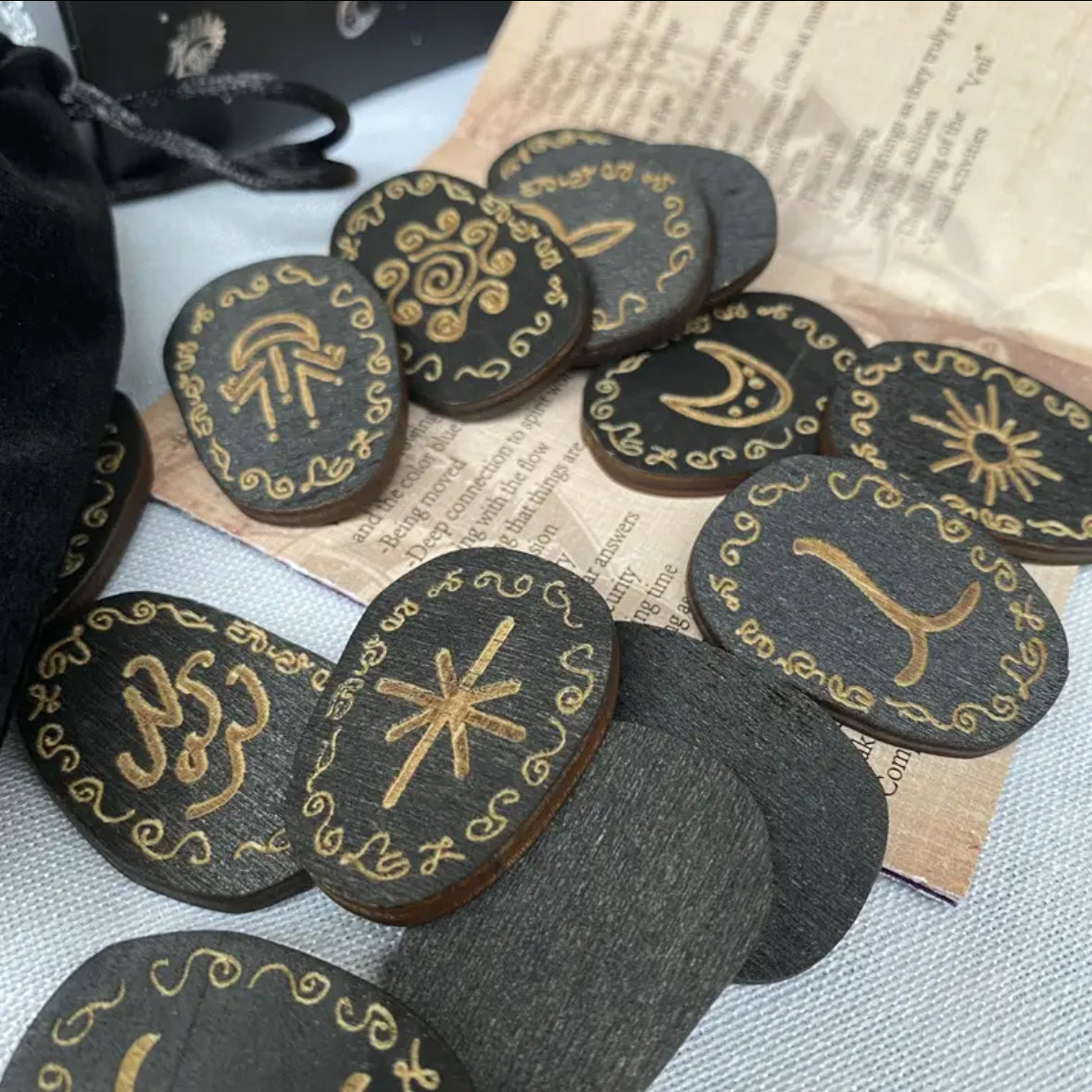 Wooden Witch Runes Set