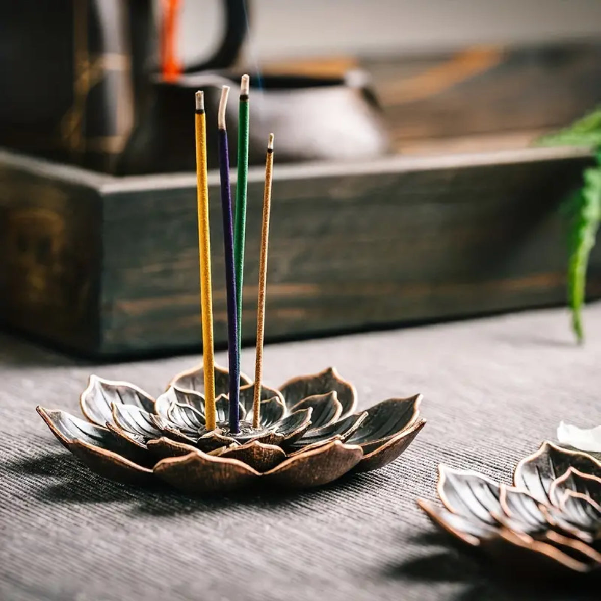 Brass Lotus Incense Holder