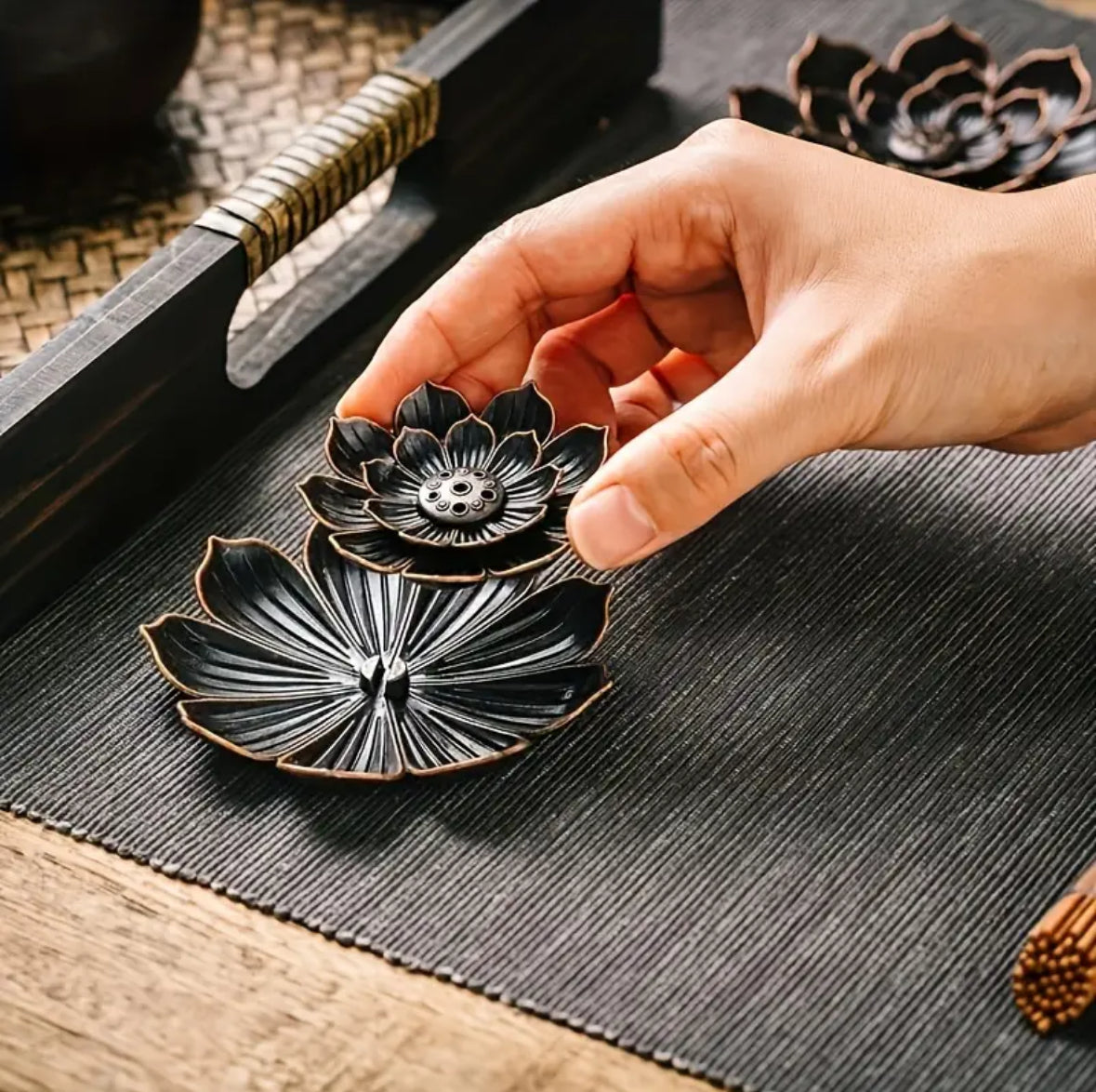 Brass Lotus Incense Holder