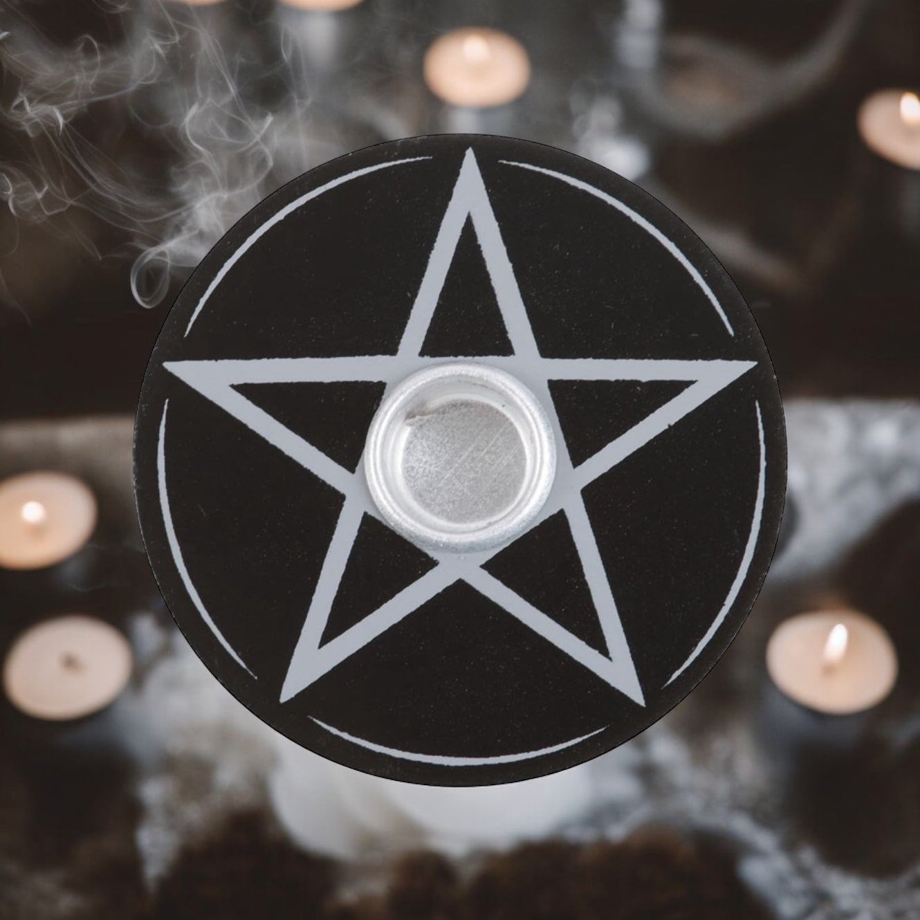 Pentagram Spell Candle Holder