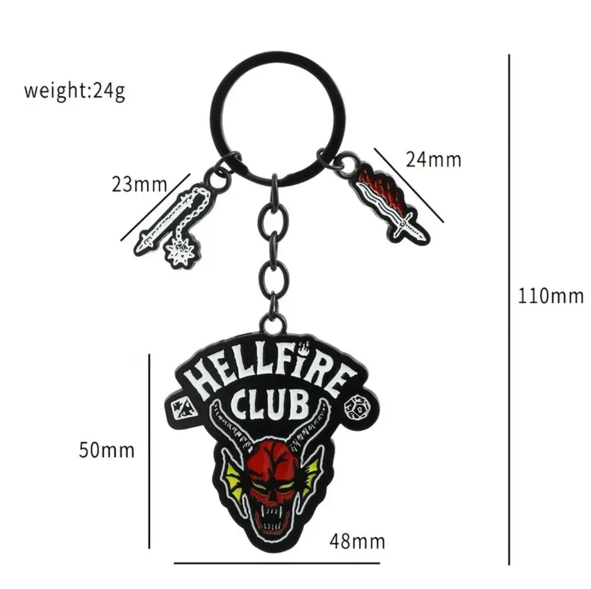 Stranger Things - Hellfire Club Keychain