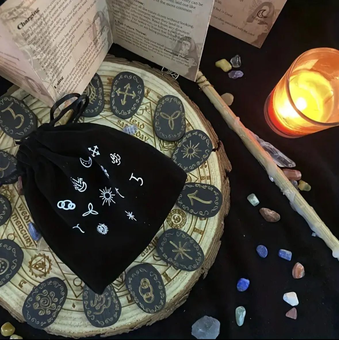 Wooden Witch Runes Set