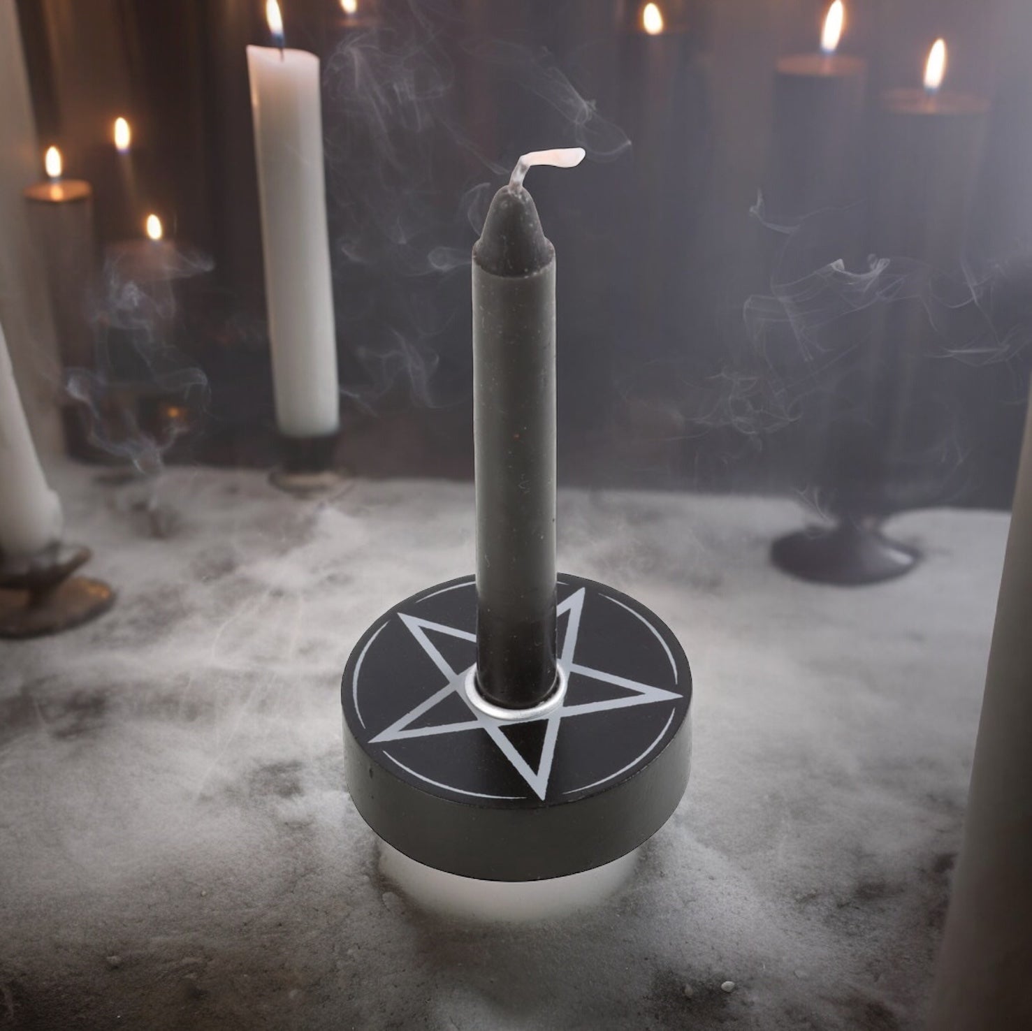 Pentagram Spell Candle Holder