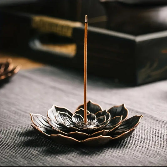 Brass Lotus Incense Holder