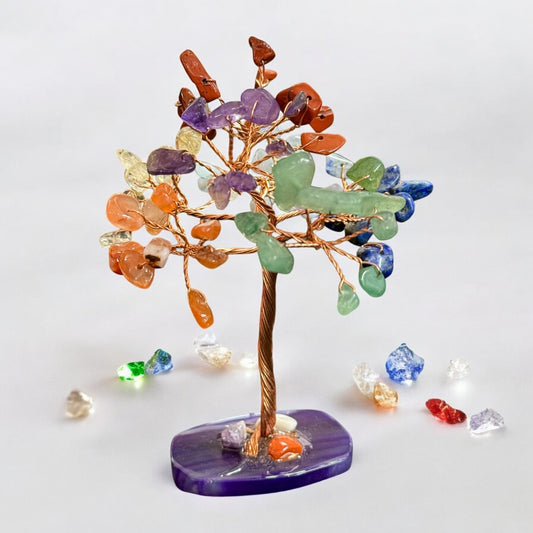 Natural Gemstone Chakra Tree