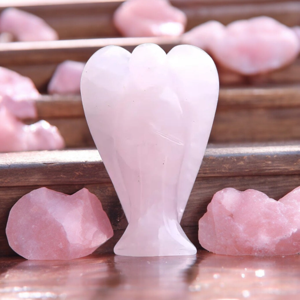 Rose Quartz Guardian Angel (4.2cm)