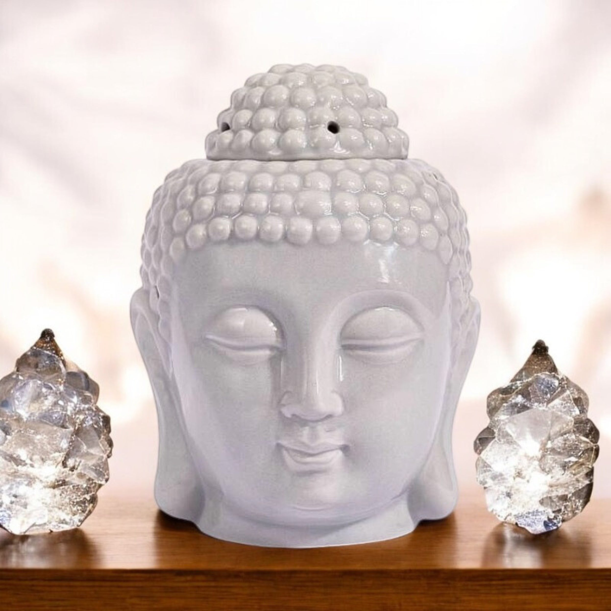 Grey Buddha Head Wax Melt Burner