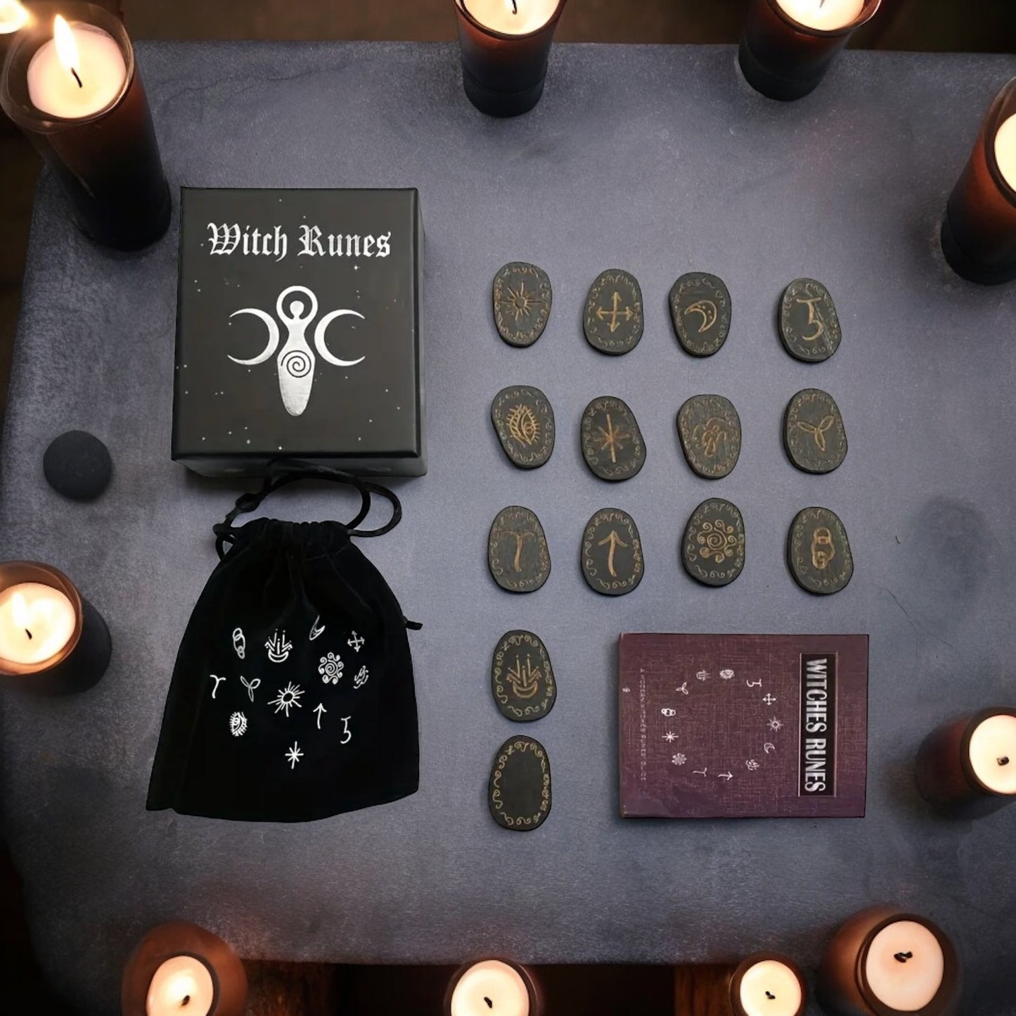 Wooden Witch Runes Set