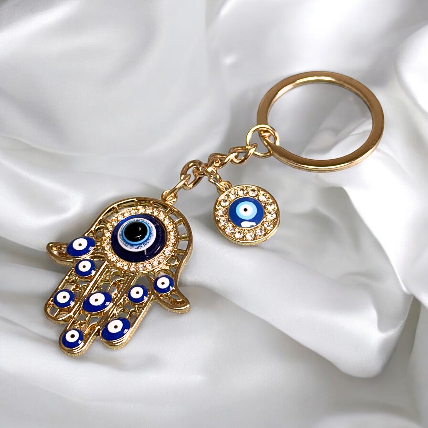 Hamsa Hand Evil Eye Keychain