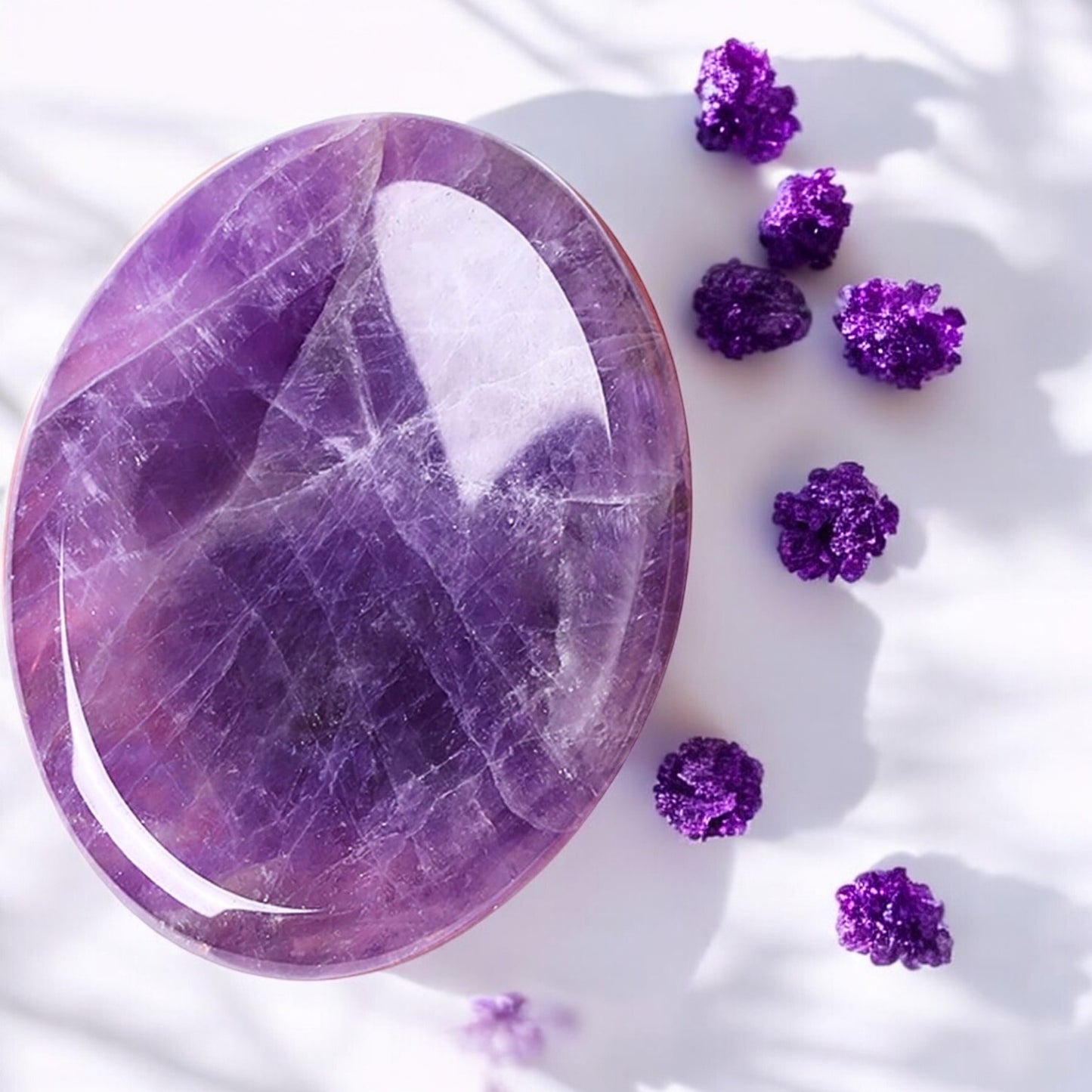 Natural Amethyst Gemstone Worry Stone