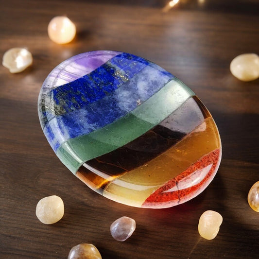 Seven Gemstone Worry Stone