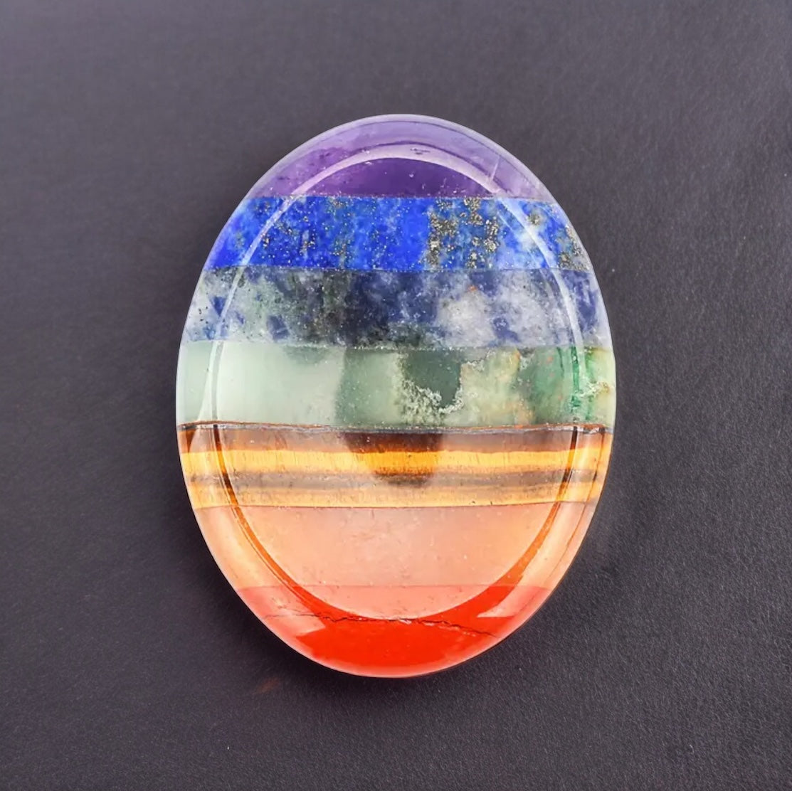 Seven Gemstone Worry Stone