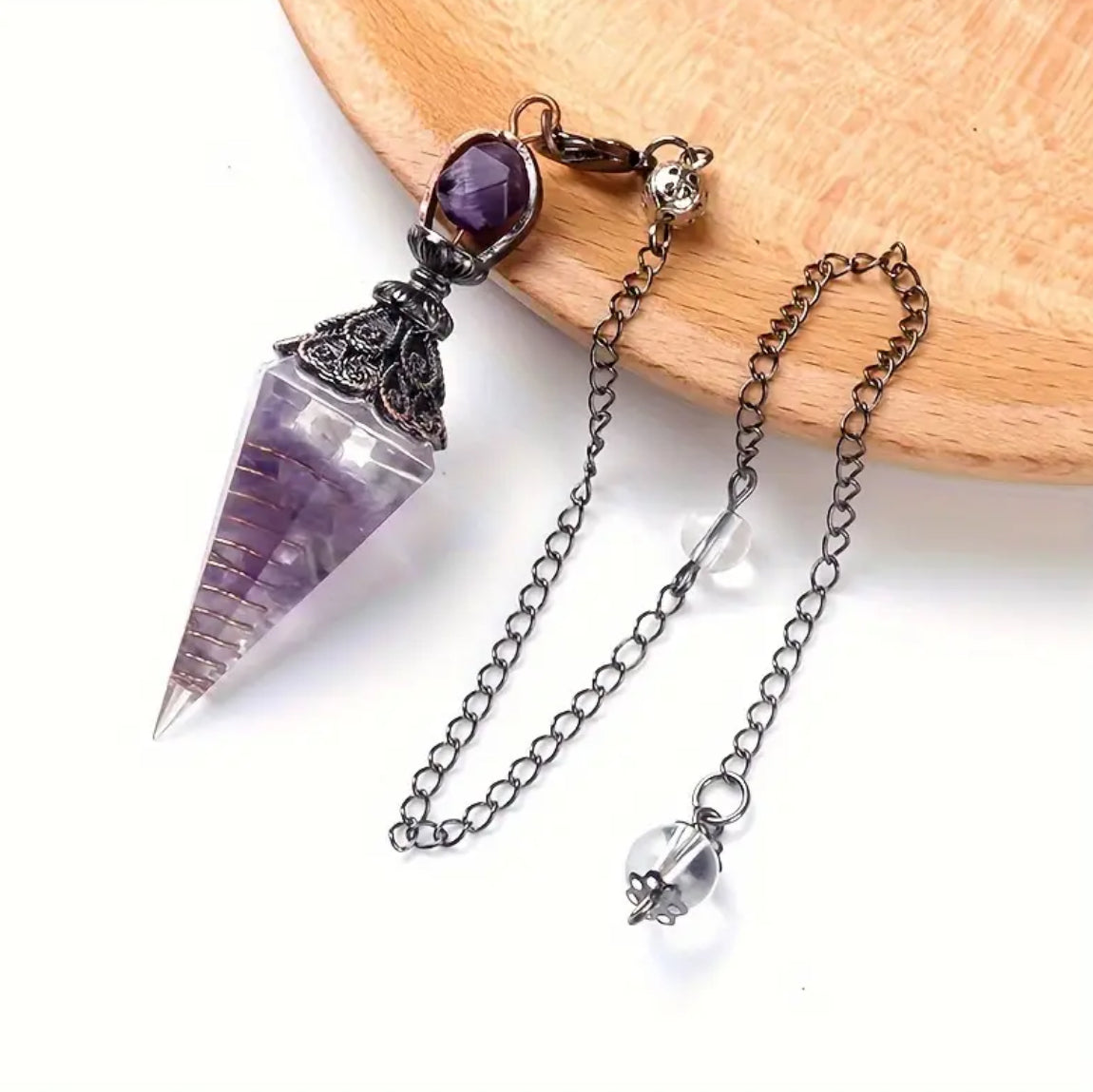 Amethyst Crystal Gemstone Pendulum