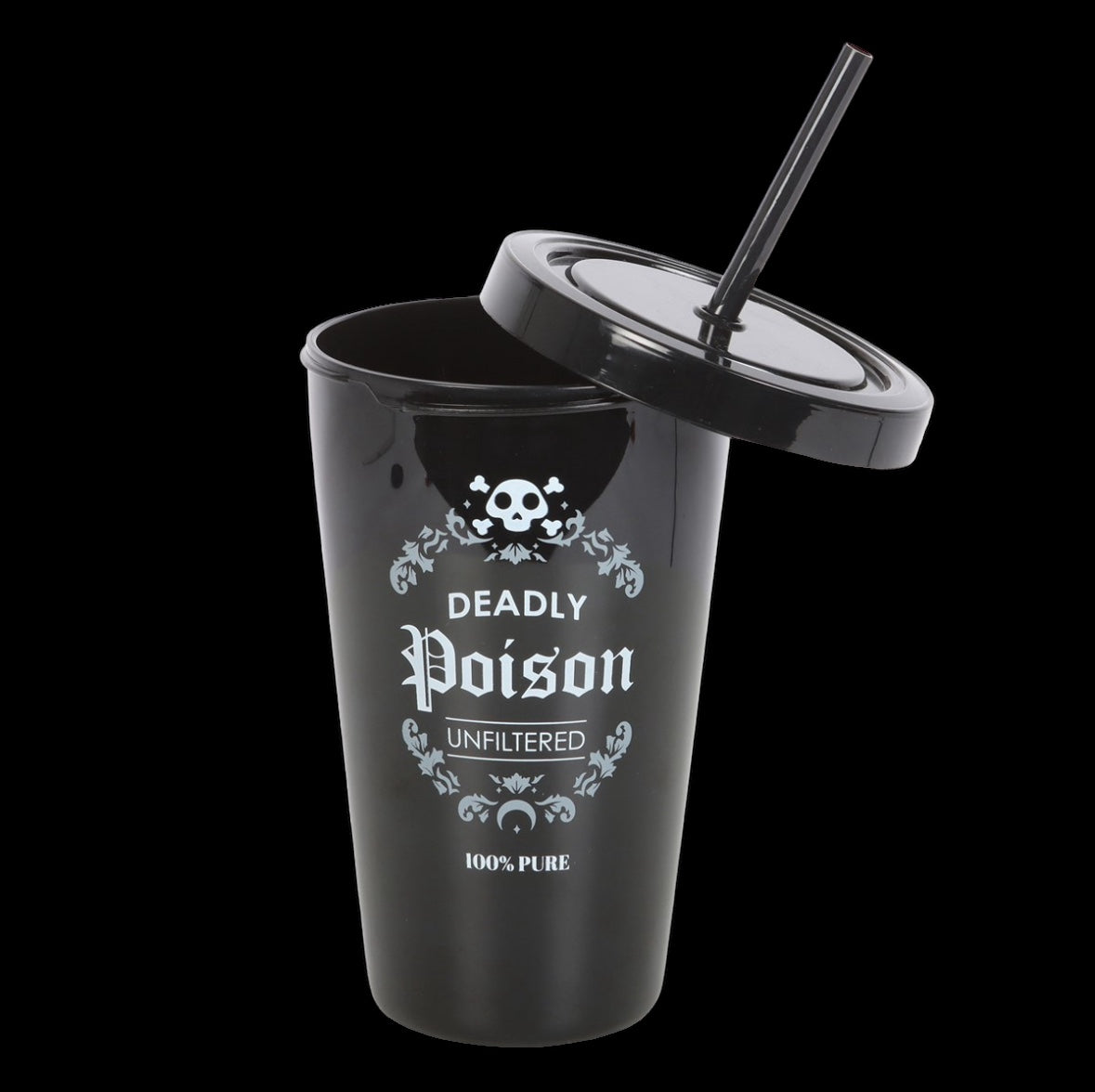 Deadly Poison Plastic Tumbler with Straw